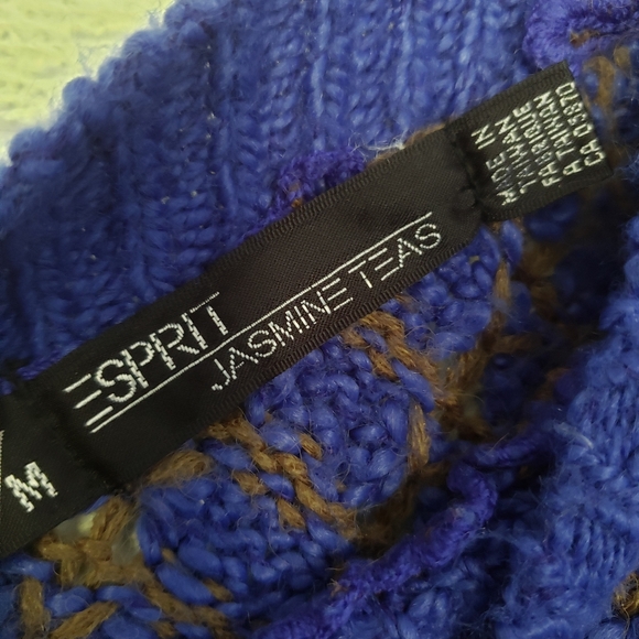 ESPRIT purple and brown sweater, size medium, great fall piece - Picture 2 of 2